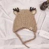 Winter hat with small reindeers horns & ears - knitted hat for kidsHats & caps